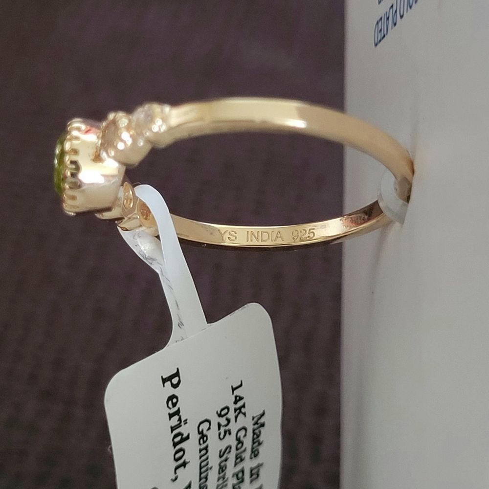 Shivam Peridot💚 with White Topaz Ring💍 - NIB - Picture 8 of 16